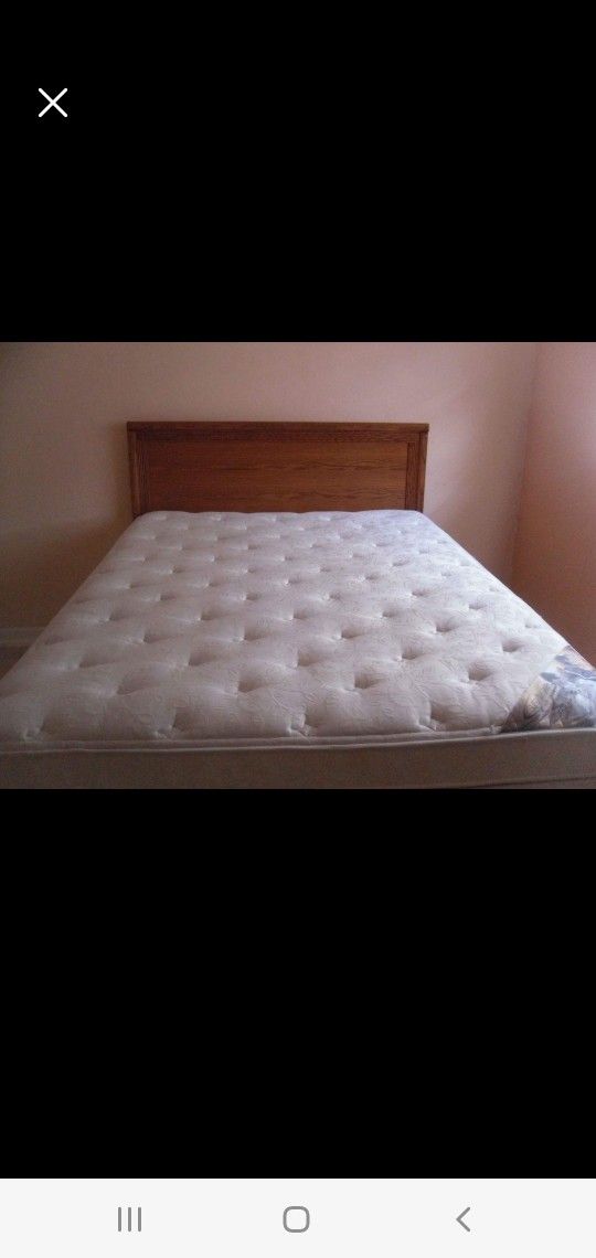 Queen Bed Pillow Top New Headboard Frame