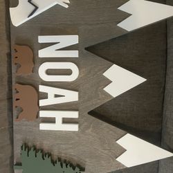 Wood Noah Sign