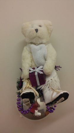 Skating Teddy Bear Ornament