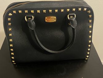 Michael Kors Black Studded Leather Handbag