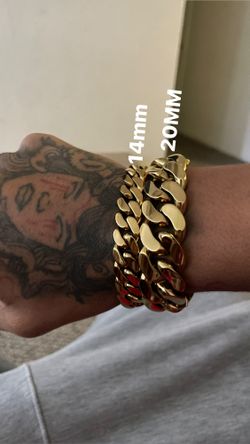 Miami Cuban Link Bracelets Not Stamped Box Lock
