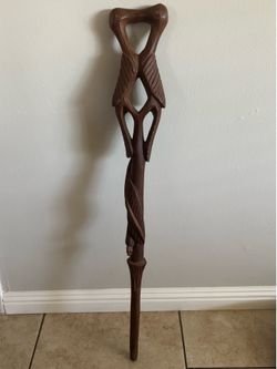 Carved walking stick