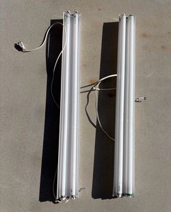Two 4ft fluorescent light fixtures