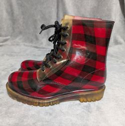 Dirty Laundry Checkered Boots Size Women's 9
