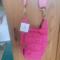 Pink Crossbody Purse New W Tags