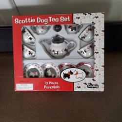 Scottie dog 13 piece tea set