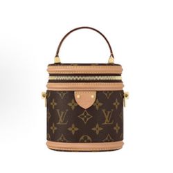 LOUIS VUITTON Cannes canvas leather bucket bag handbag one-shoulder cross-body bag(p148)57
