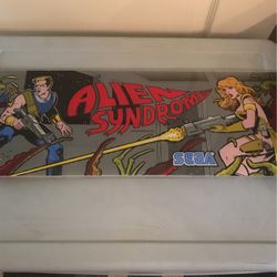 Original Sega Alien Syndrome Arcade Video Game Marquee