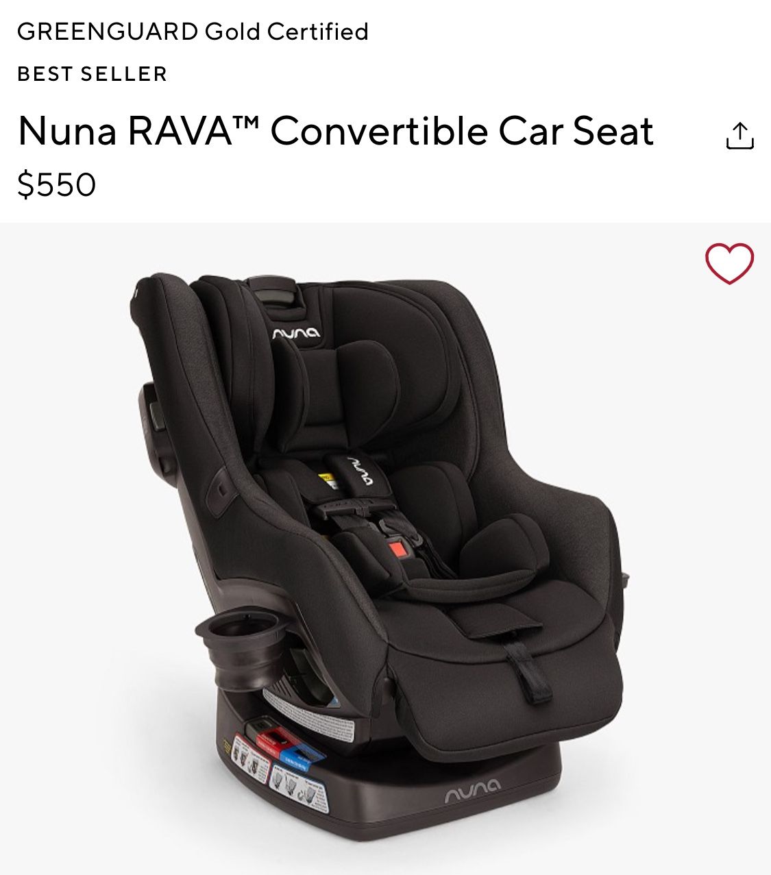 Nuna RAVA™ Convertible Car Seat