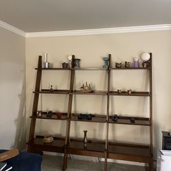 Cherry Wood Ladder Bookcase 