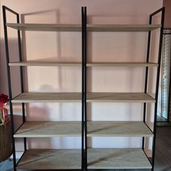 Matching desk and shelves