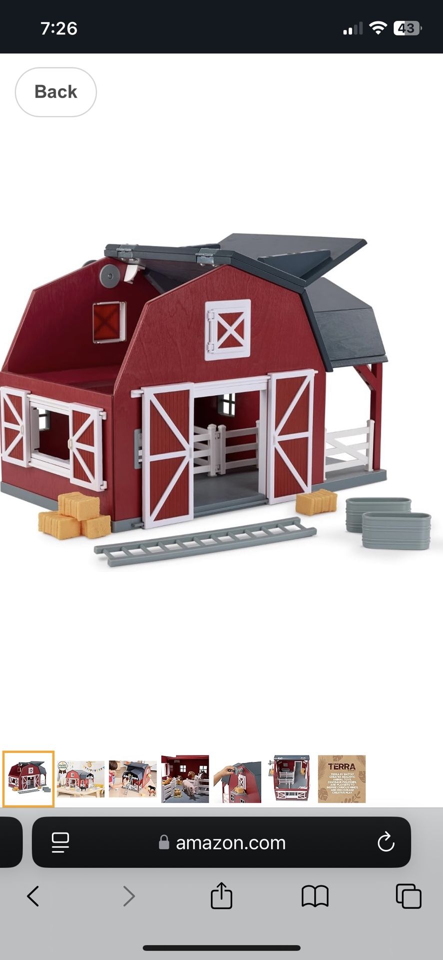 NEW IN BOX Terra By Battat Wooden Barn Toy