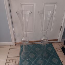 Two Nice Glass Vase Will Look Cute With Some Flowers Or Something Else 