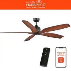 Home Decorators Collection
60 in. Sirrine Indoor/Outdoor Matte Black Smart Ceiling Fan with Remote Control Powered by Hubspace