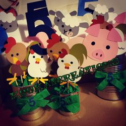 Farm themed Cutouts For Centerpieces