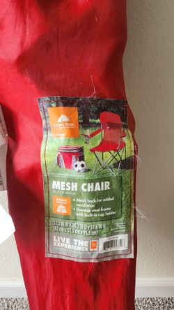 Ozark Trail Red Folding Mesh Camp Chair
