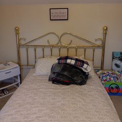 GOLD METAL BED FRAME