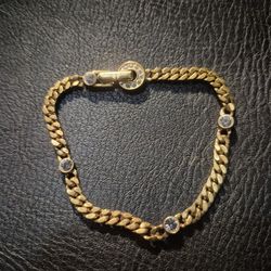 GIVENCHY Vintage Gold And Crystal Bracelet
