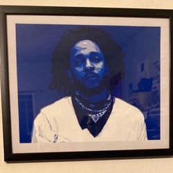Blue style Kendrick Lamar picture portrait Art Piece