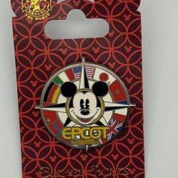Disney WDW Epcot Mickey Head World Showcase Circle of Flags Pin NEW