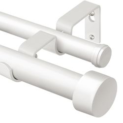 KAMANINA 1 Inch Double Curtain Rod for Windows     72 to 144 Inches                                           #0828