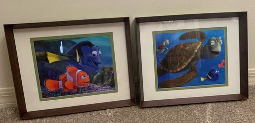 Two Framed Disney Pixar Finding Nemo Lithographs