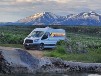 Ford Transit Camper Van fully built with indoor hot shower