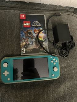 Nintendo Switch Lite Turquoise with Game and Charger