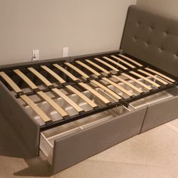 Twin size bed frame With Drawers 