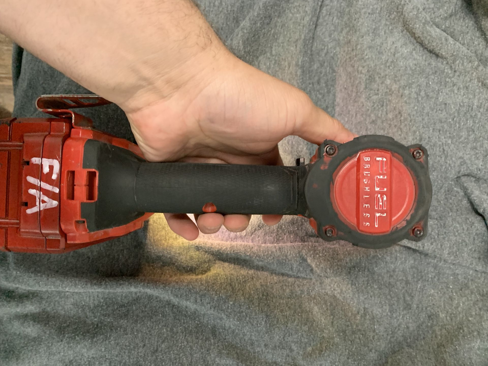 milwaukee drill painted red