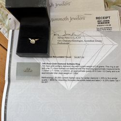 Engagement Ring Rose Gold Diamond