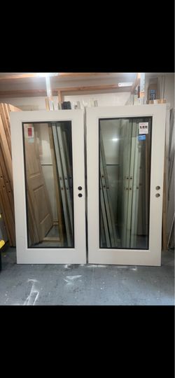 Exterior door entry door front door patio doo side door full glass low-e rated 35-3/4x76-1/4”  I have a Door comes with dual glass low-e rated Fibergl