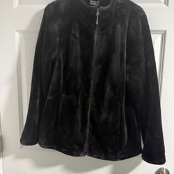 Woman’s Black Furry Jacket 