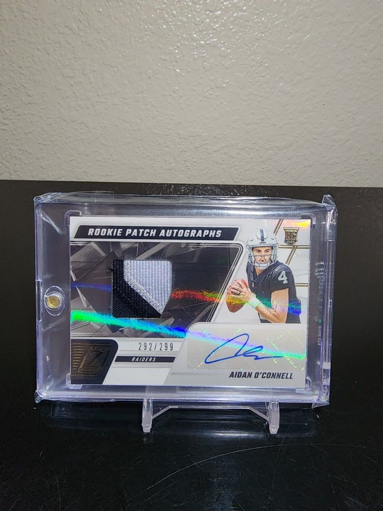 2023 Panini Zenith Rookie Patch Aidan O'Connell RC Auto /299  Raiders