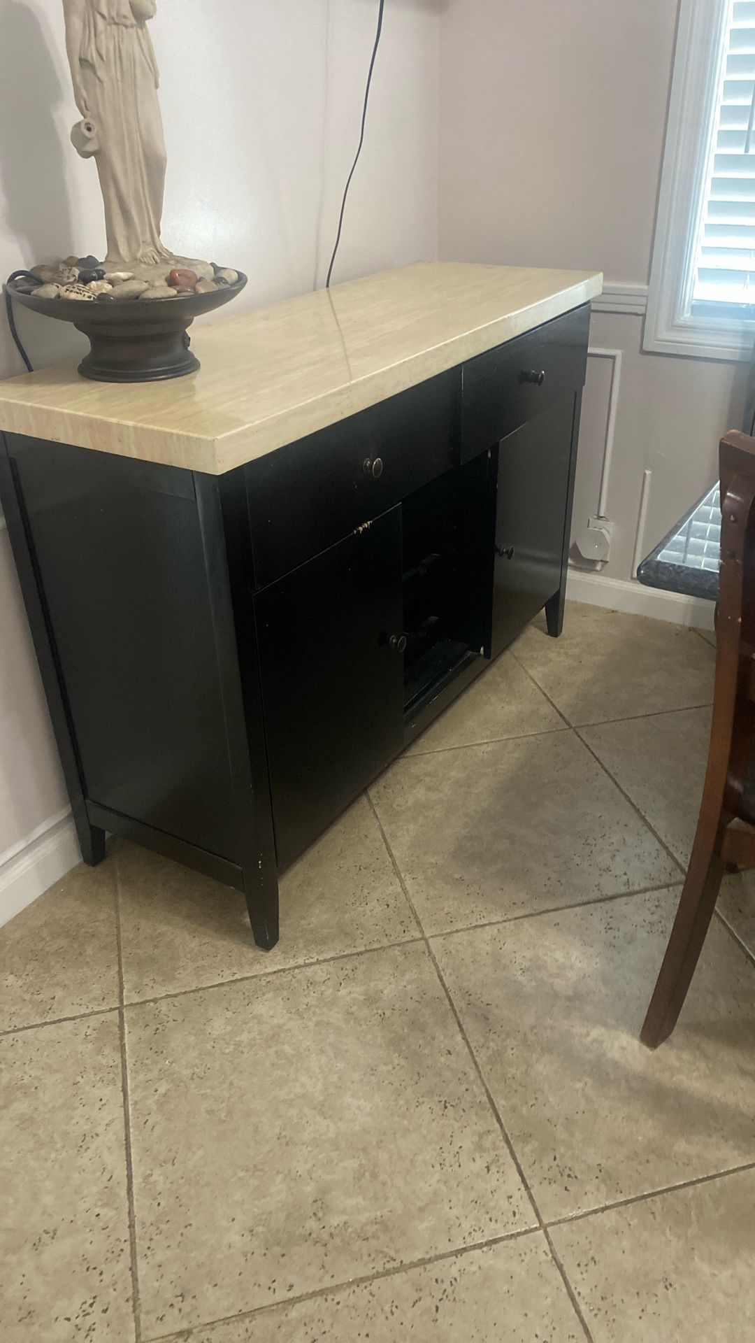 Dining Buffet W/ Wine Rack