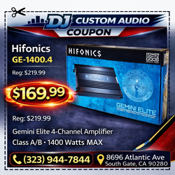 Hifonics Gemini Elite Power Amplifier GE-1400.4 4-Channel Amp 1400 Watts 🚨 Payment Options Available 🚨 No Credit Needed 🚨