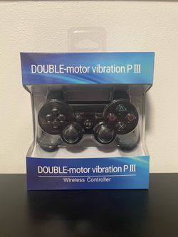 PS3 Controller Wireless NEW PlayStation 3 Black PC USB Rechargeable P3 Vibration