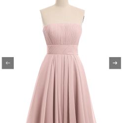  Dusty Rose Strapless Dress (never been worn)