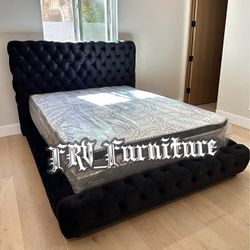 New Queen Bed Frame With Mattress 
