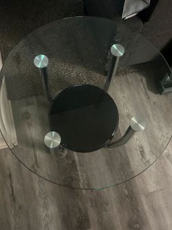 Round glass table