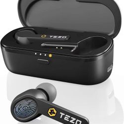 Wireless Earbuds IPX8 Waterproof Bluetooth Earphones Touch Control TWS Earbuds with Charging Case Built-in Microphone Non-Slip for Sports and Work