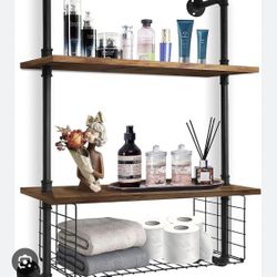 2-Tier Bathroom Shelves Wall Mounted X(274)