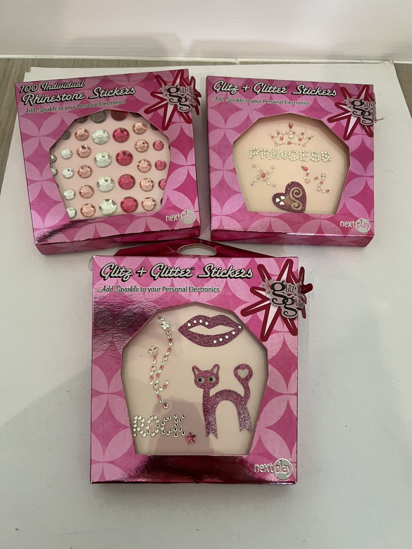 3 new Vintage packages of "Glitz + Glitter Stickers"