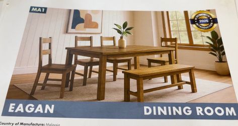 Dinning room 4 chairs 1 bench