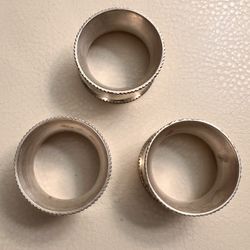 Crate And Barrel Silver Napkin Rings 