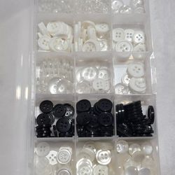 Buttons Assorted Sizes And Colors Box. Over 300 Buttons