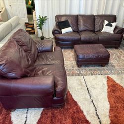 Leather Sofa Loveseat Combo 