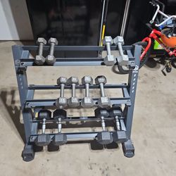 Dumbell Rack And Weights