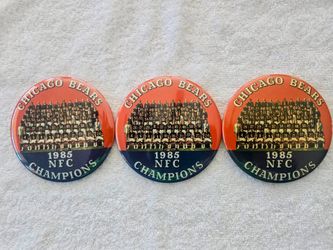 Vintage Chicago Bears 1985 NFC Champions Team Photo Button