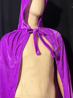 New Long neon purple velvet cloak/ cape